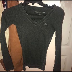 v-neck aeropostale long sleeve shirt